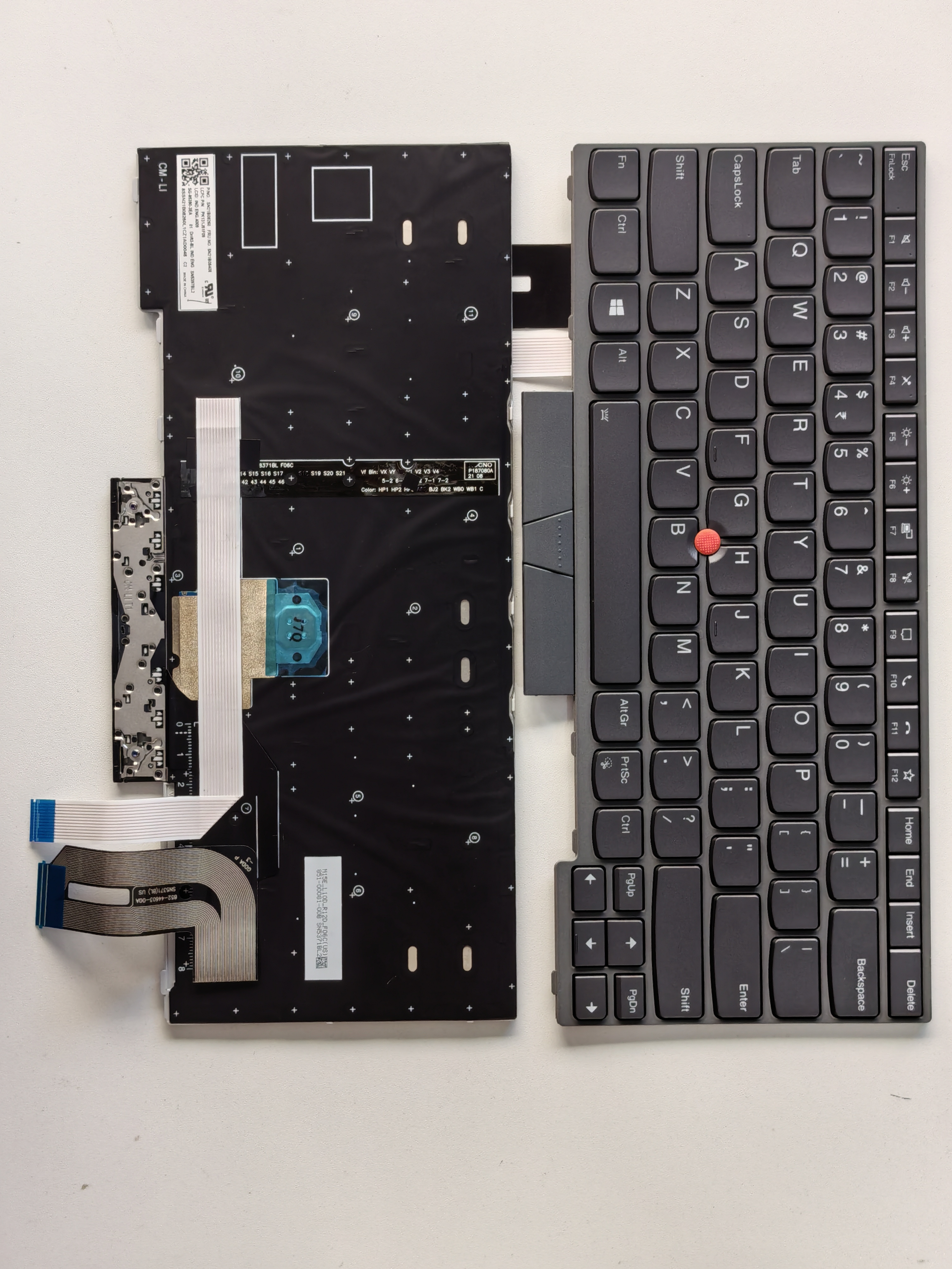 Picture of New Replacement Laptop Keyboard For IBM T14/P14S GEN1/T14 GEN1/T14 GEN2 Grey FRAME BLACK With Point Backlit US Layout
